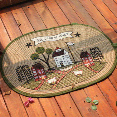 100% Handmade Natural Jute Braided Rug/Mat 20x30